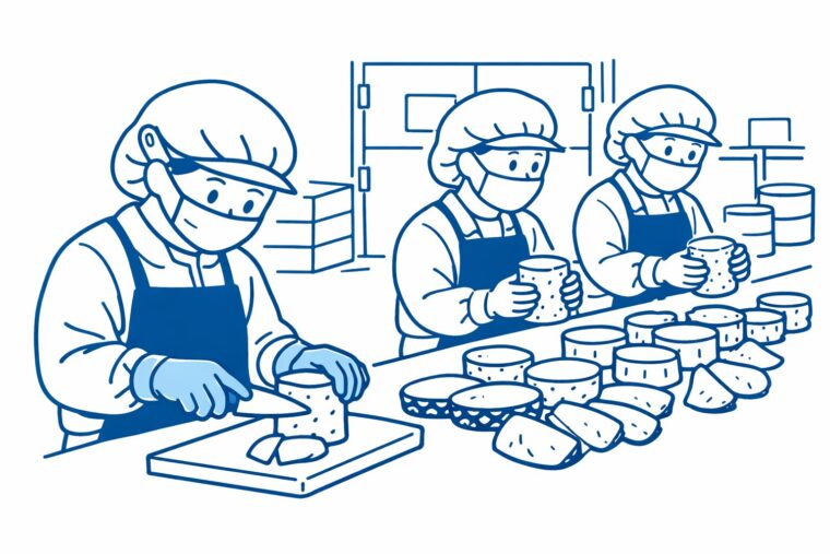 製造2課（天材）の一日の流れ